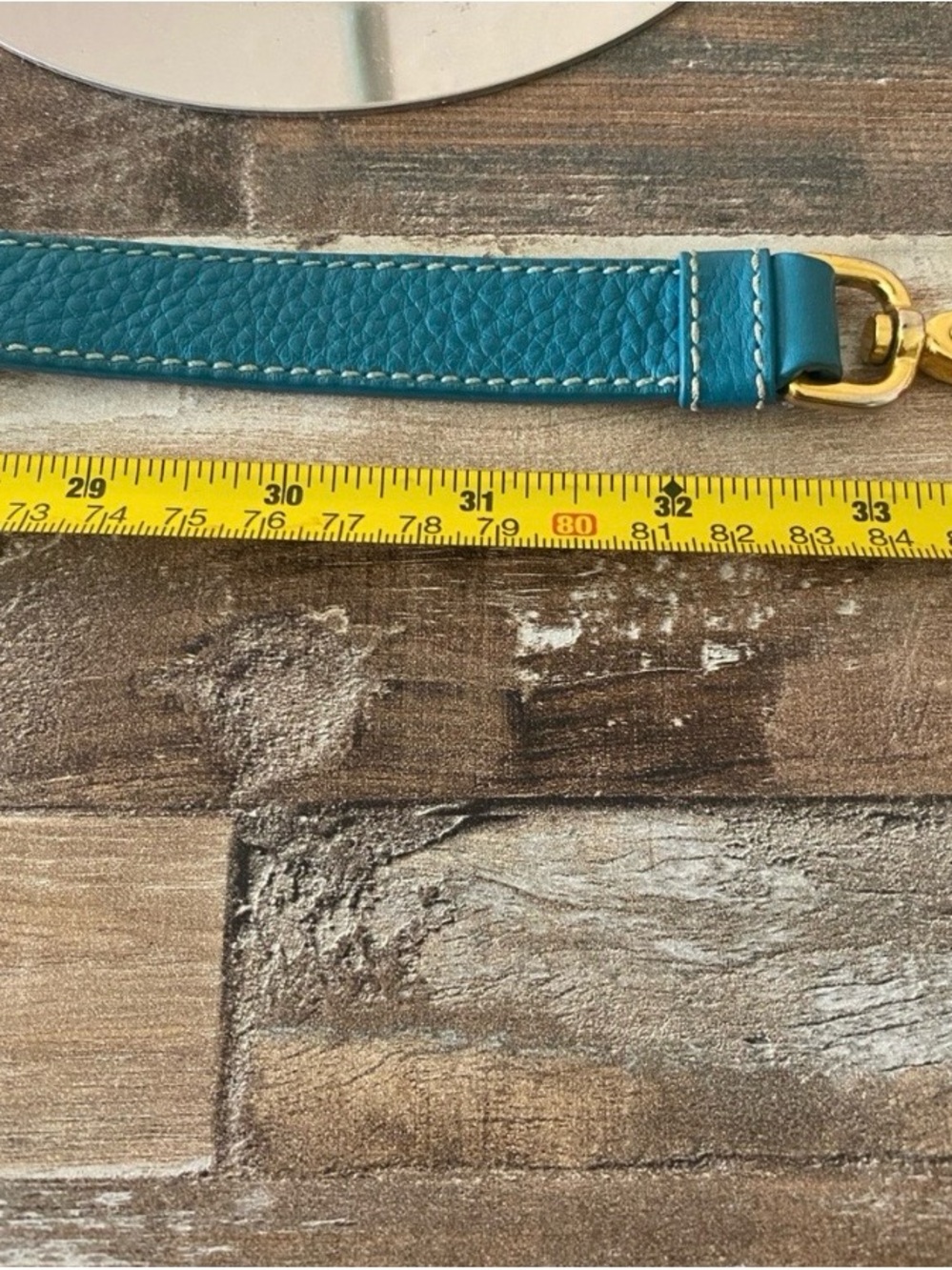 Prada Turquoise /Teal Green Leather Strap Replacement with Gold-Tone Hardware - Picture 4 of 12